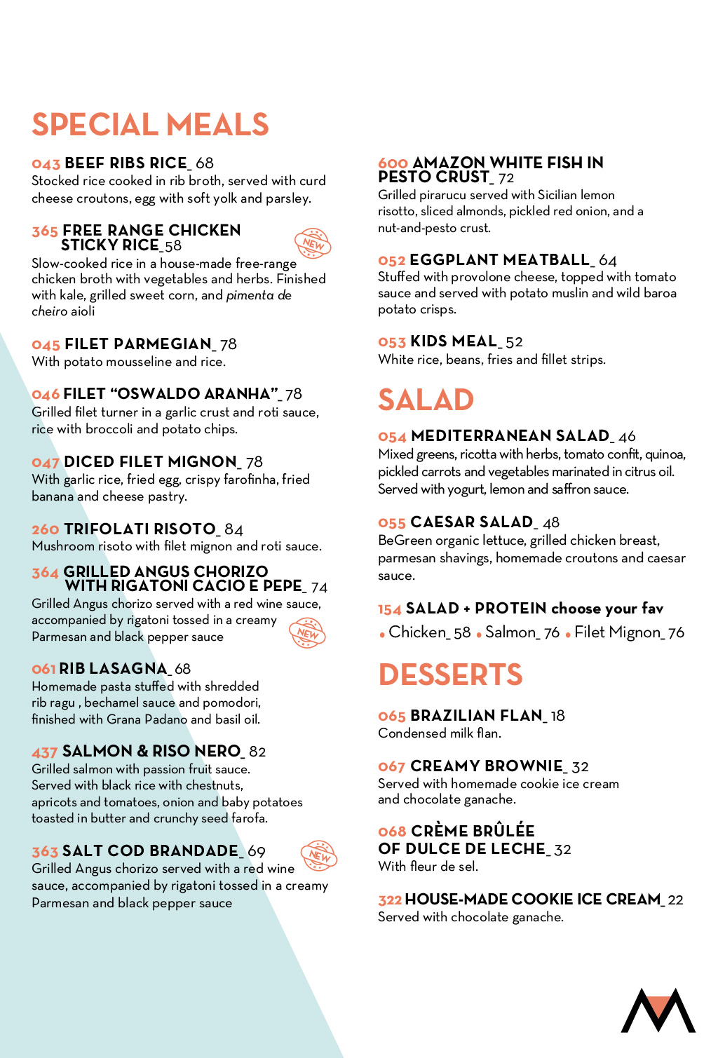 English menu - Page 4