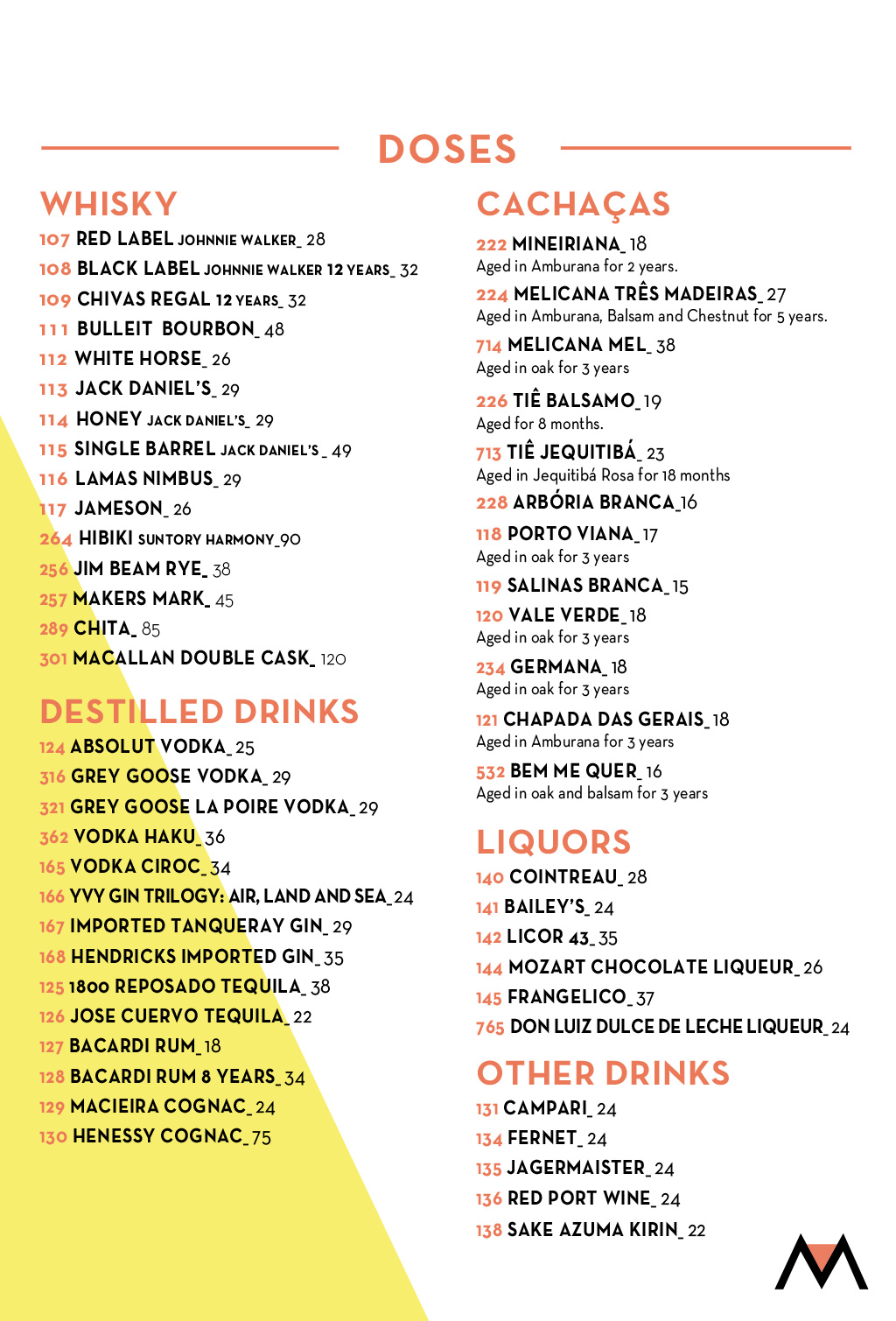 English menu - Page 5